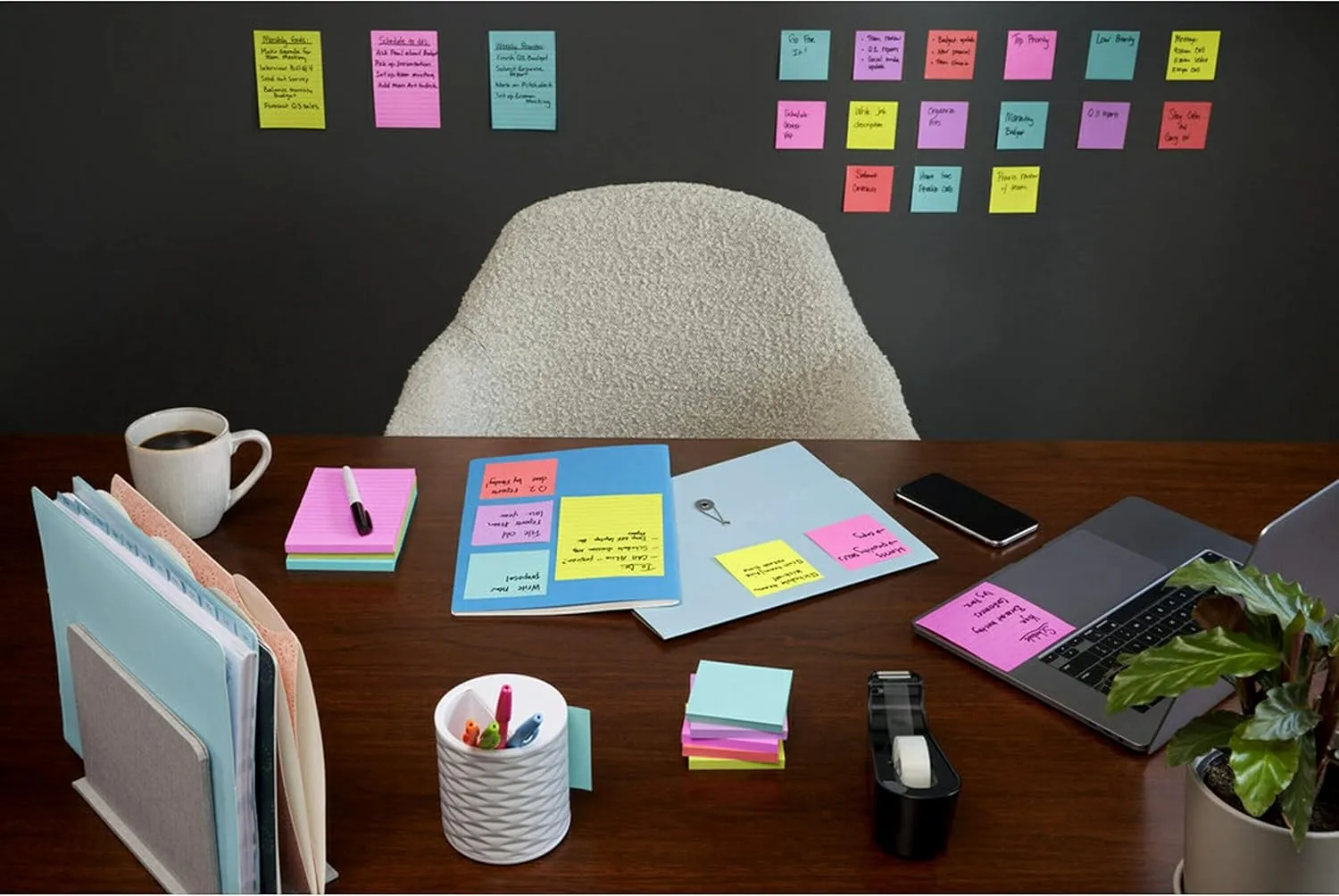 Post-it Super Sticky Notes, 3x3 in, 12 Pads, 2X The Sticking Power, Supernova Neons, Bright Colors, Recyclable (654-12SSMIA)