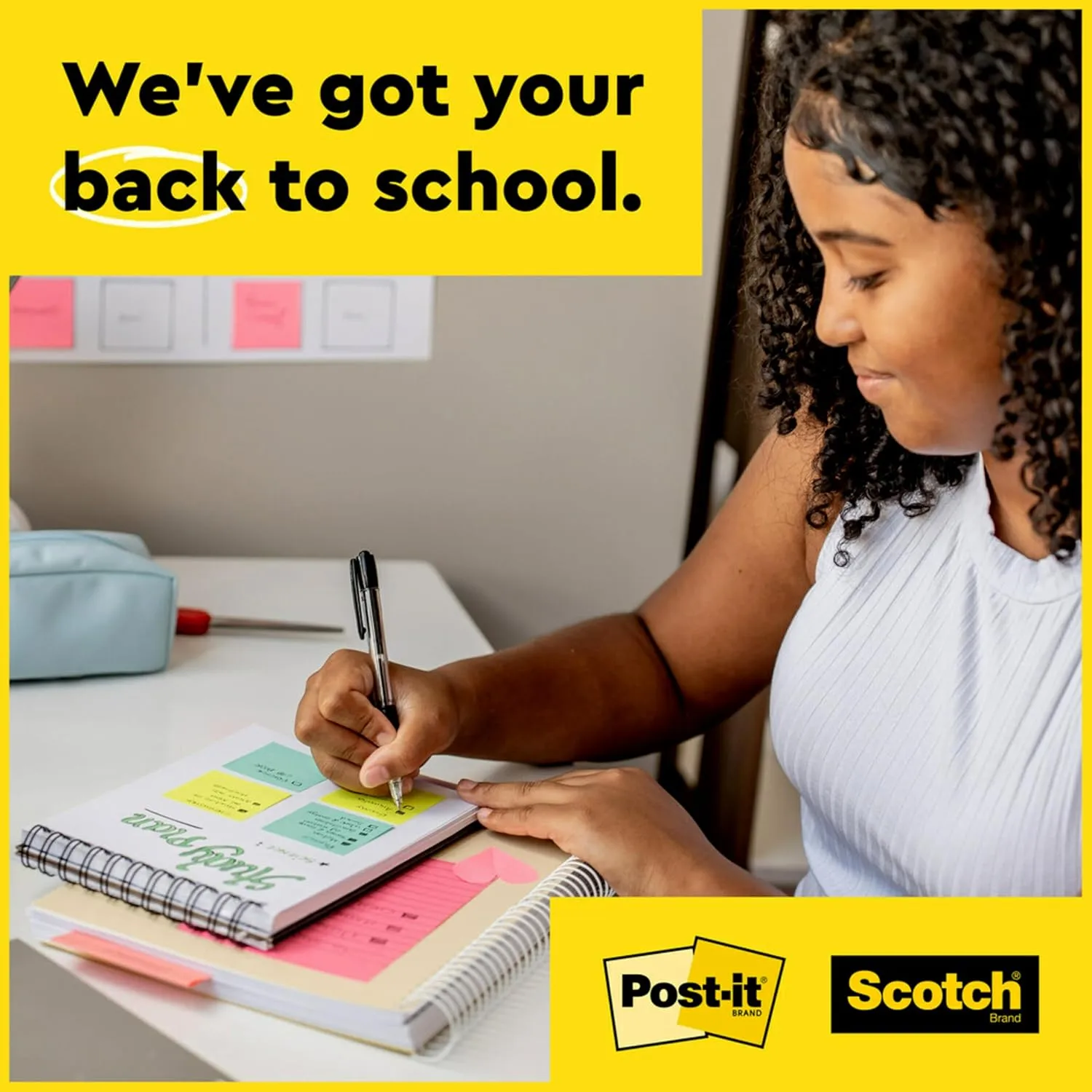 Post-it Super Sticky Notes, 4x6 in, 5 Pads, 2X The Sticking Power, Canary Yellow, Recyclable 9.6" x 5"