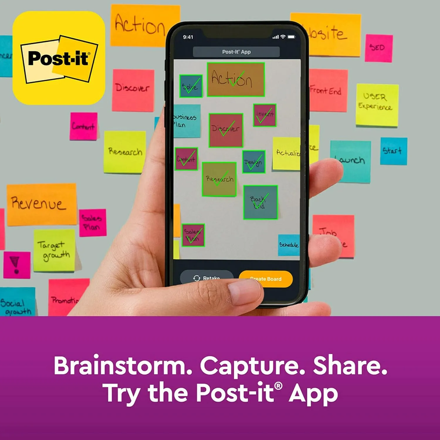 Post-it Super Sticky Pop Up Notes, 3 x 3 in, 10 Pads, 90 Sheets/Pad - Energy Boost Collection