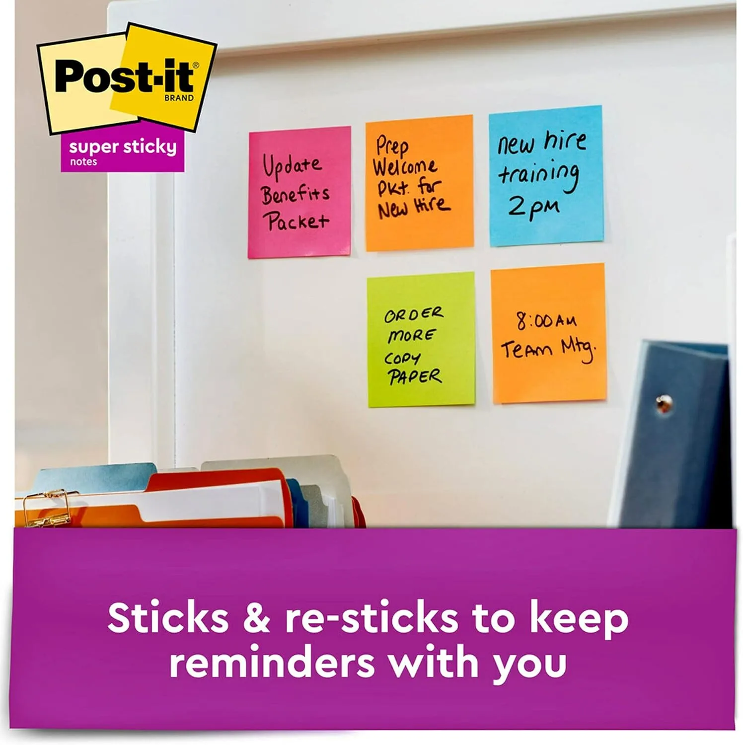 Post-it Super Sticky Pop Up Notes, 3 x 3 in, 10 Pads, 90 Sheets/Pad - Energy Boost Collection