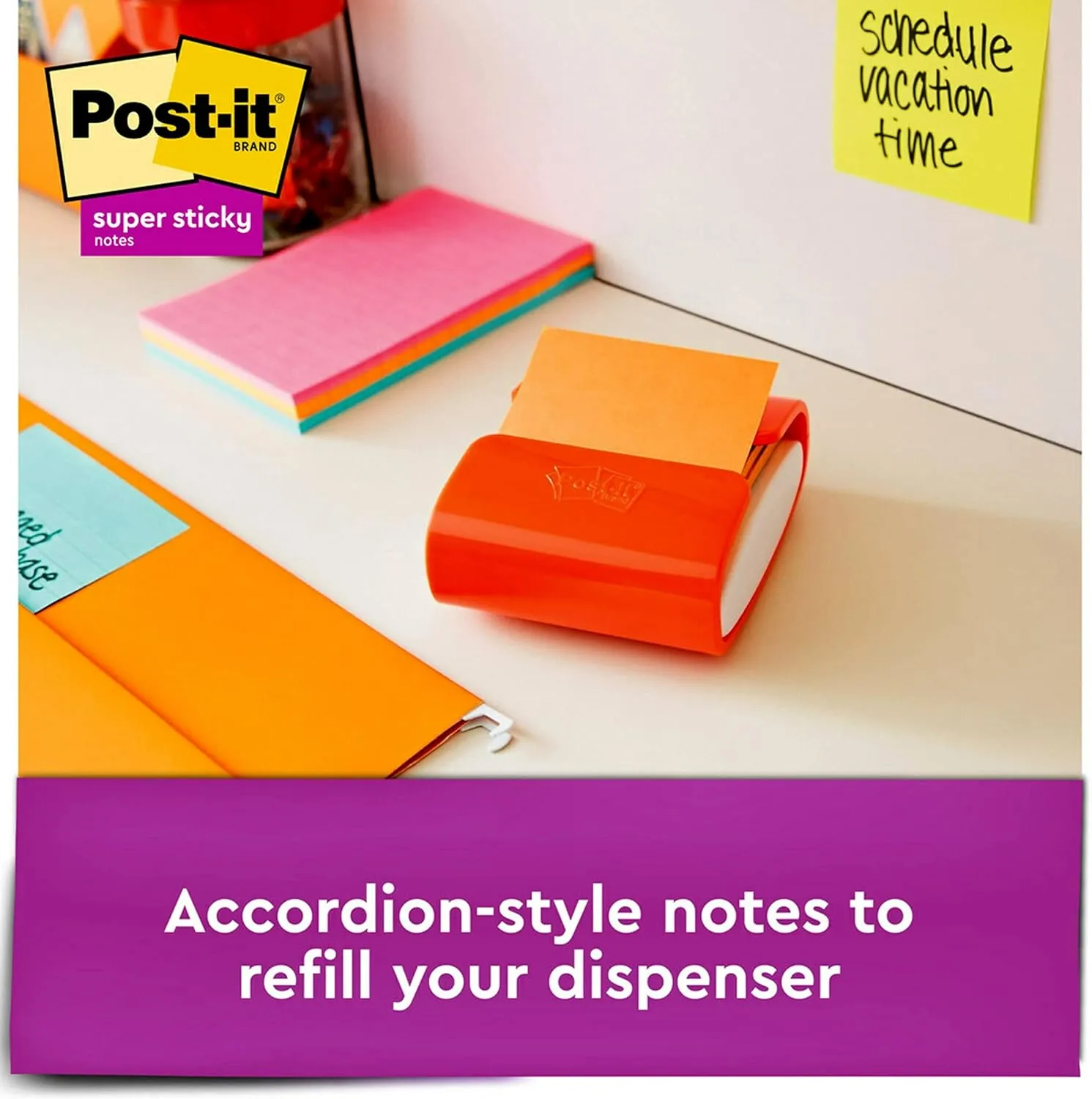 Post-it Super Sticky Pop Up Notes, 3 x 3 in, 10 Pads, 90 Sheets/Pad - Energy Boost Collection