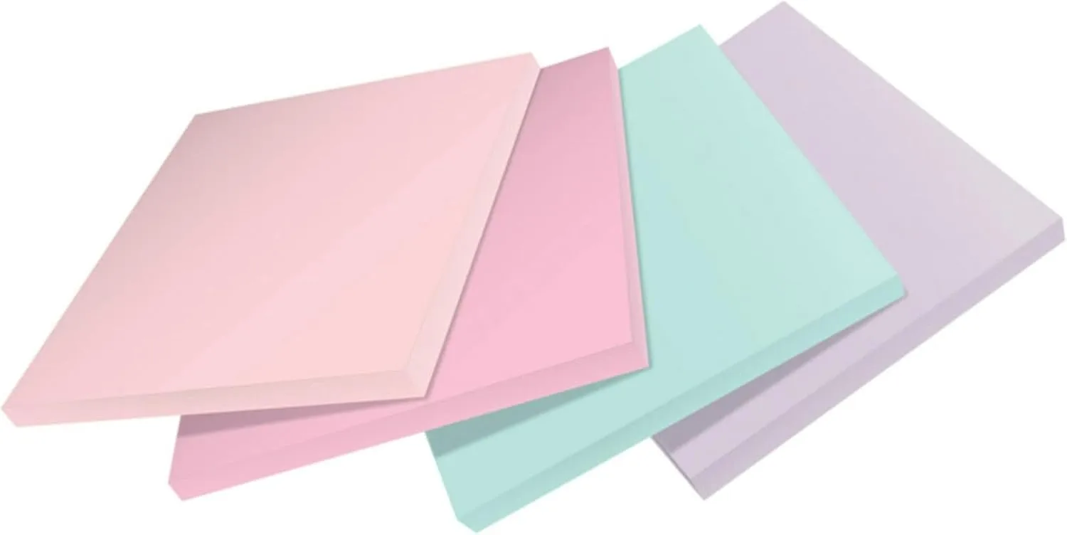 Post-it 100% Recycled Paper Super Sticky Notes, 3 in. x 3 in., 24 Pads/Pack, 70 Sheets/Pad