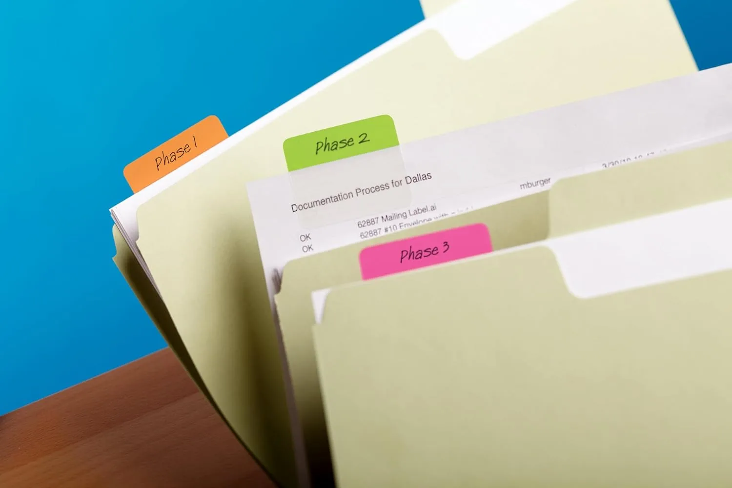 Post-it Tabs, 2 in, Assorted Bright Colors, 6 Tabs/Color, 24 Tabs/Pack