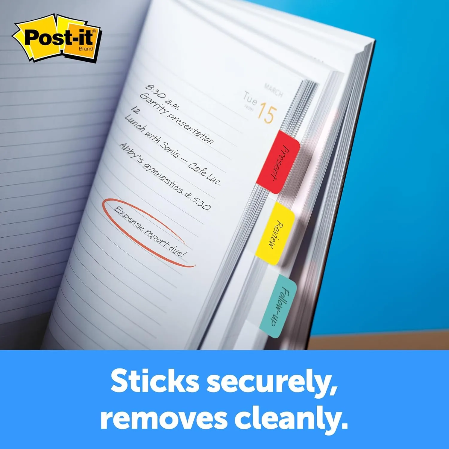 Post-it Tabs Value Pack, Assorted Primary Colors, 1 in and 2 in Sizes, 114 Tabs/Pack (686-VAD2)