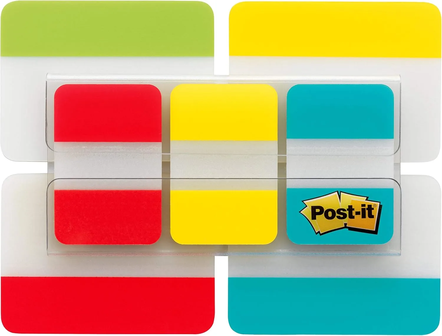 Post-it Tabs Value Pack, Assorted Primary Colors, 1 in and 2 in Sizes, 114 Tabs/Pack (686-VAD2)