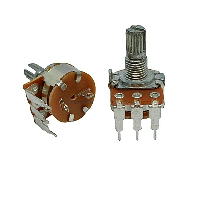 16mm Potentiometer, 90 degree PC Mount with Switch 16mm Potentiometer, 90 degree PC Mount with Switch