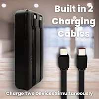 22.5W Fast Charging Power Bank 20,000mAh – Portable Charger with Built-in Cables & LED Display