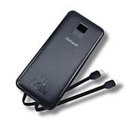 22.5W Fast Charging Power Bank 20,000mAh – Portable Charger with Built-in Cables & LED Display