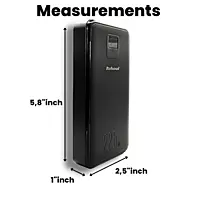 22.5W Fast Charging Power Bank 20,000mAh – Portable Charger with Built-in Cables & LED Display