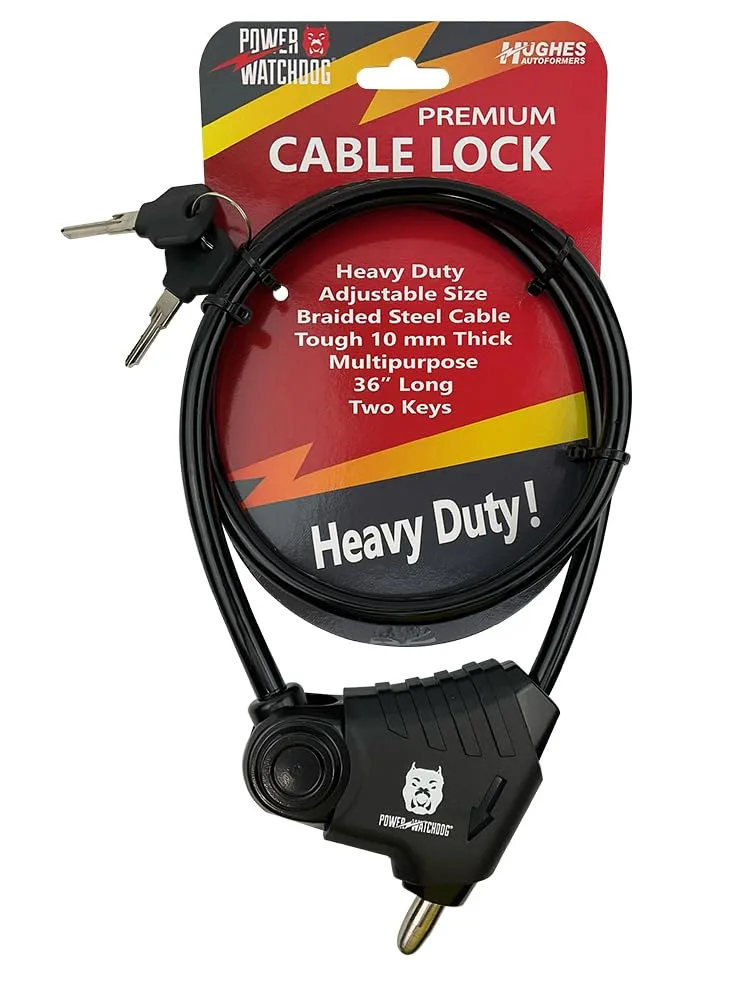 Power Watchdog ADJLOCK 36 inch Adjustable Heavy Duty Cable Lock with 2 Keys