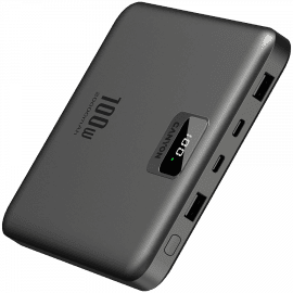 CANYON power bank PB-2008 LED FLAT 20000 mAh PD100W QC3.0 Dark Grey