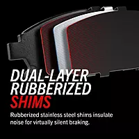 PowerStop Z17 Front Ceramic Brake Pads with Hardware, 17-1056