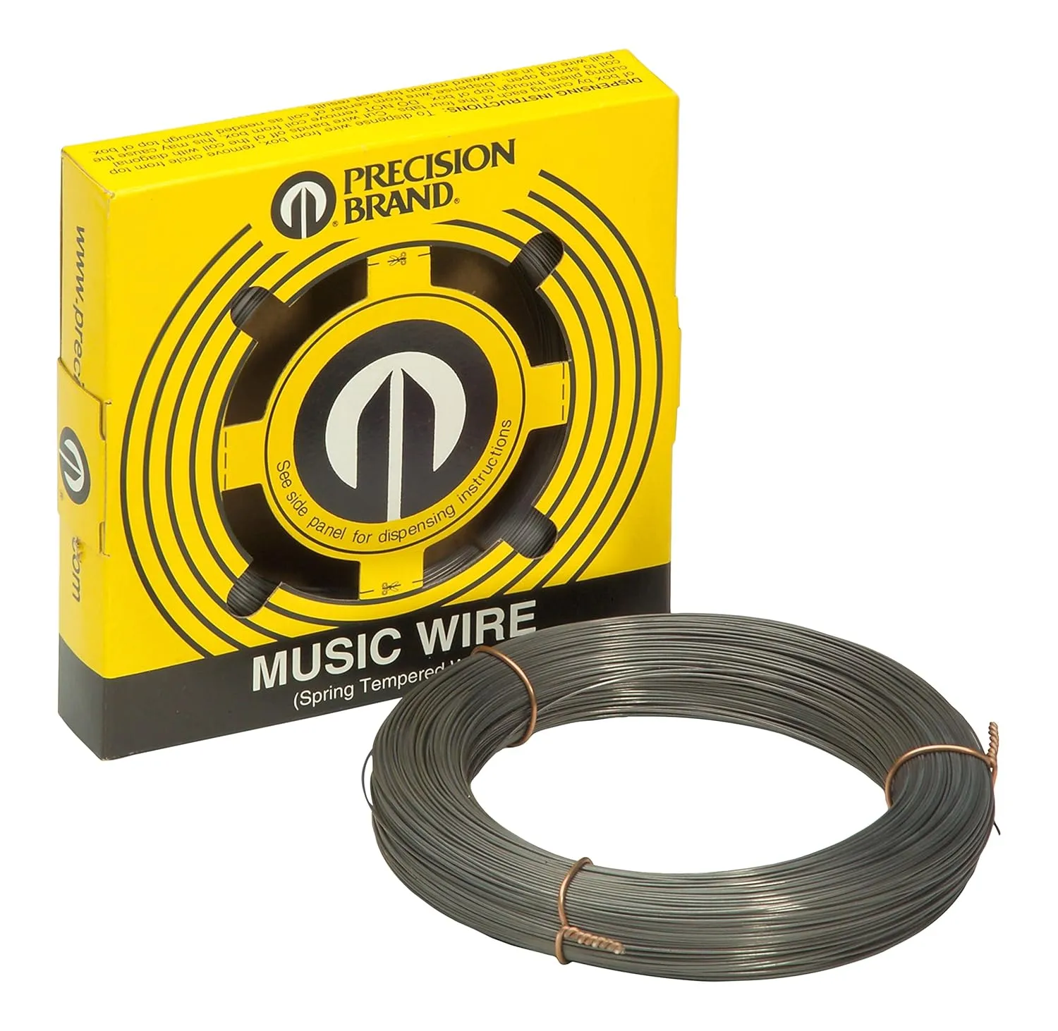 13 Gage, 0.031 Inch Diameter x 391 Ft. Long, High Carbon Steel, Tempered Music Wire Coil