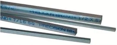 Square Zinc Plated Keystocks - 1" square keystock zincplated 12"