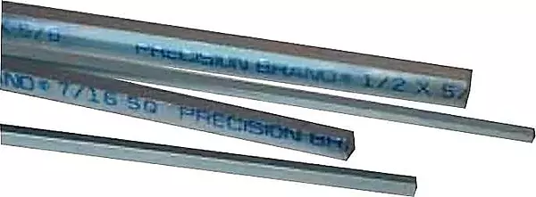 Precision Brand 1/2-Inch Square Keystock, Zinc Plated, 12-Inch, Pack of 4
