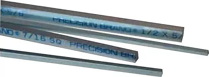 Precision Brand 1/2-Inch Square Keystock, Zinc Plated, 12-Inch, Pack of 4
