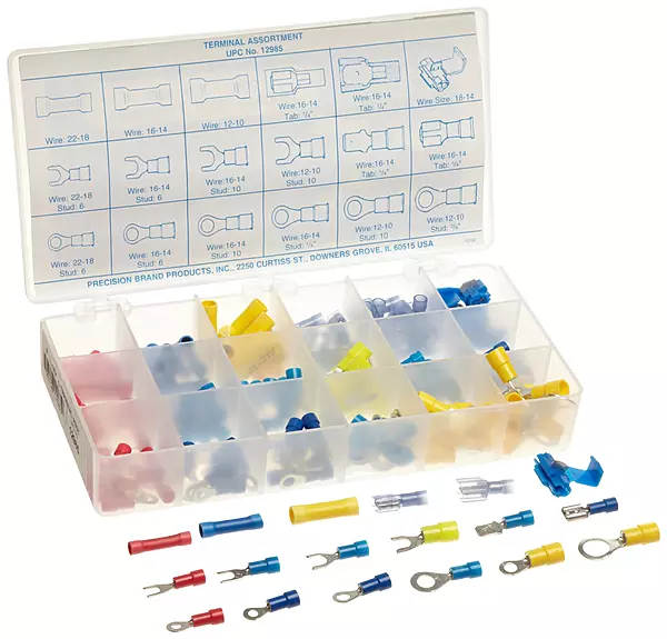 Precision Brand 175 Piece Electrical Terminal Assortment