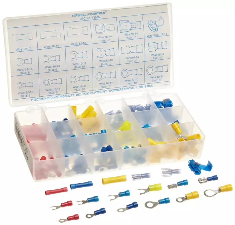 Precision Brand 175 Piece Electrical Terminal Assortment