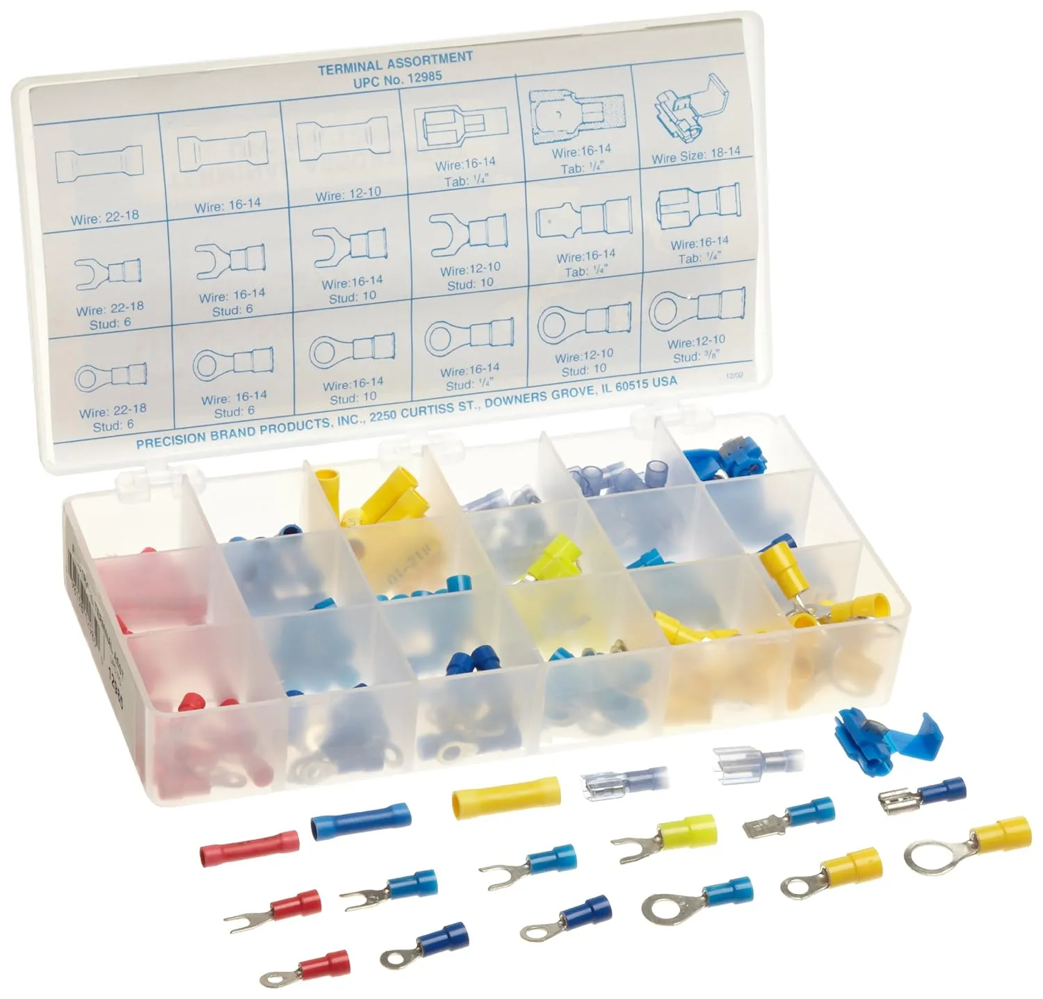 Precision Brand 175 Piece Electrical Terminal Assortment