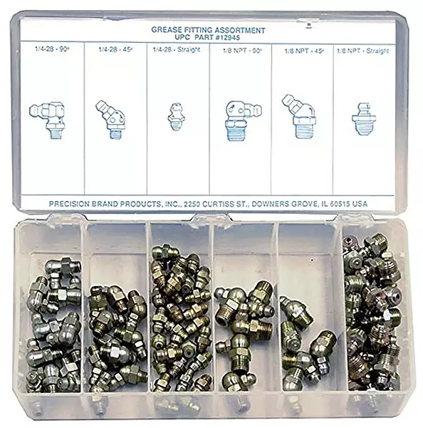 Precision Brand - 12945 90 Piece Grease Fitting Assortment