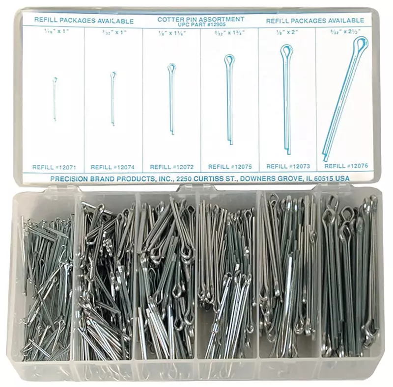 Precision Brand 12905 Cotter Pin Assortments, Steel