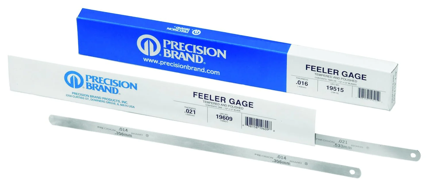 Precision Brand High Carbon Steel Feeler Gauge, 0.0010 Thickness (in.), 12 Blade Length (in.)