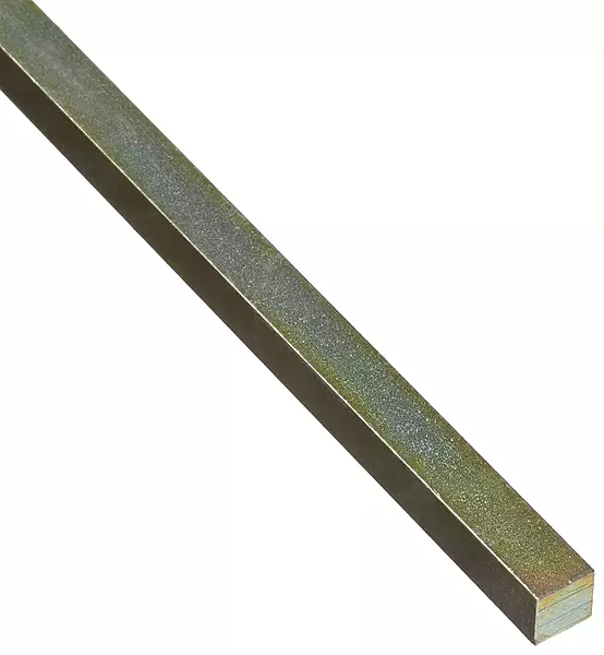 Steel Key Stock, Gold Dichromate Finish, Standard Tolerance, Metric, 12 mm Thickness, 12 mm Width, 12" Length (Pack of 4)