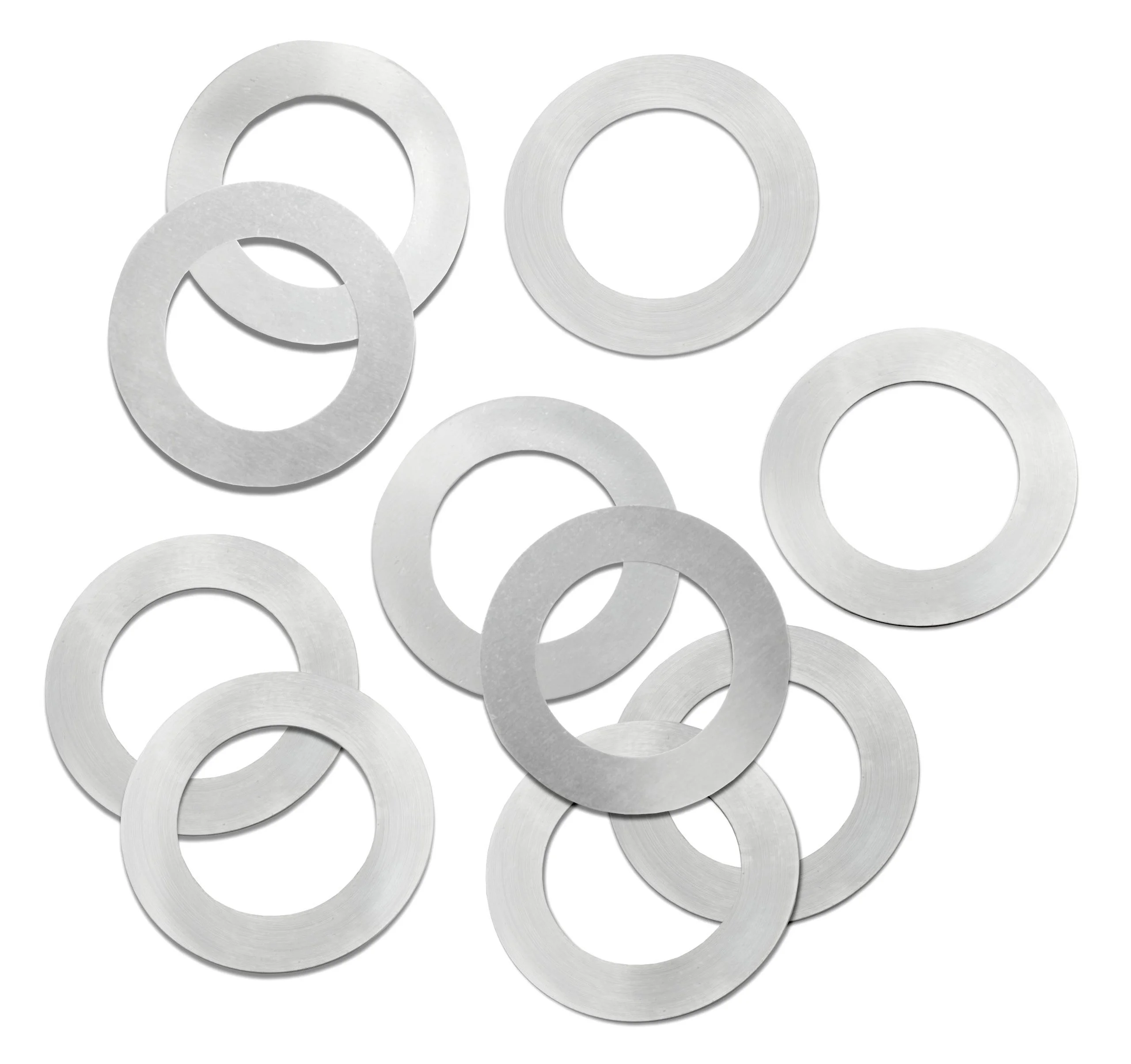 PRECISION BRAND Steel Round Shim, Full Hard Temper, Matte Finish (Pack of 10)