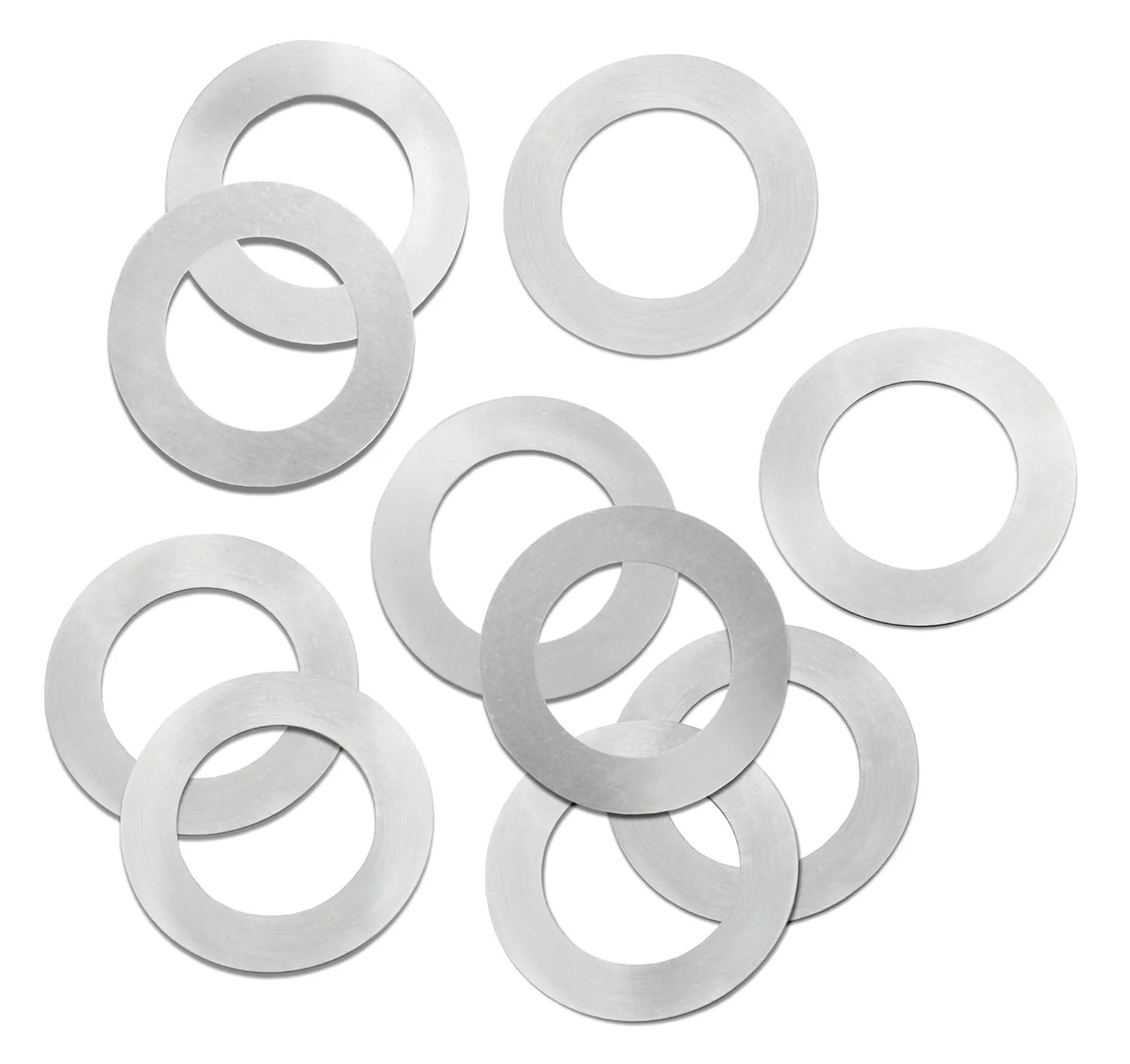 PRECISION BRAND Steel Round Shim, Full Hard Temper, Matte Finish (Pack of 10)