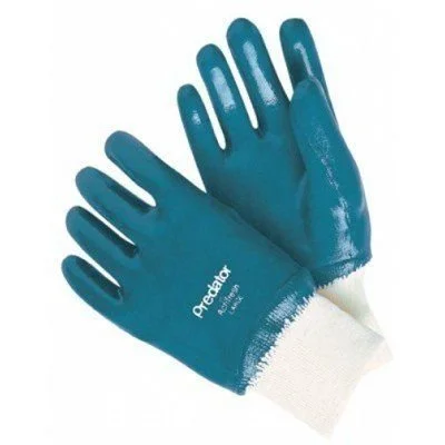 Predator 9761 Nitrile Coated Work Gloves, Large, Blue / White, 11" OAL