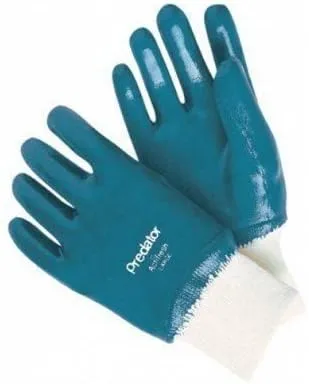 Predator 9761 Nitrile Coated Work Gloves, Large, Blue / White, 11" OAL