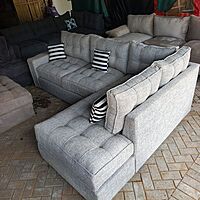 White L Seat 6 Seater