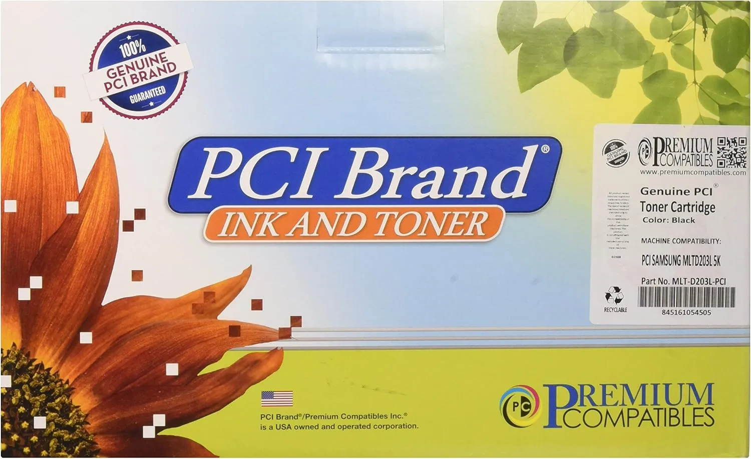 PCI Brand Compatible Toner Cartridge Replacement for Samsung MLT-D203L Black Toner Cartridge 5K Yield