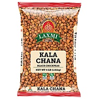 4lb bag of dried Kala Chana, a high-protein and high-fiber black chickpea variety.