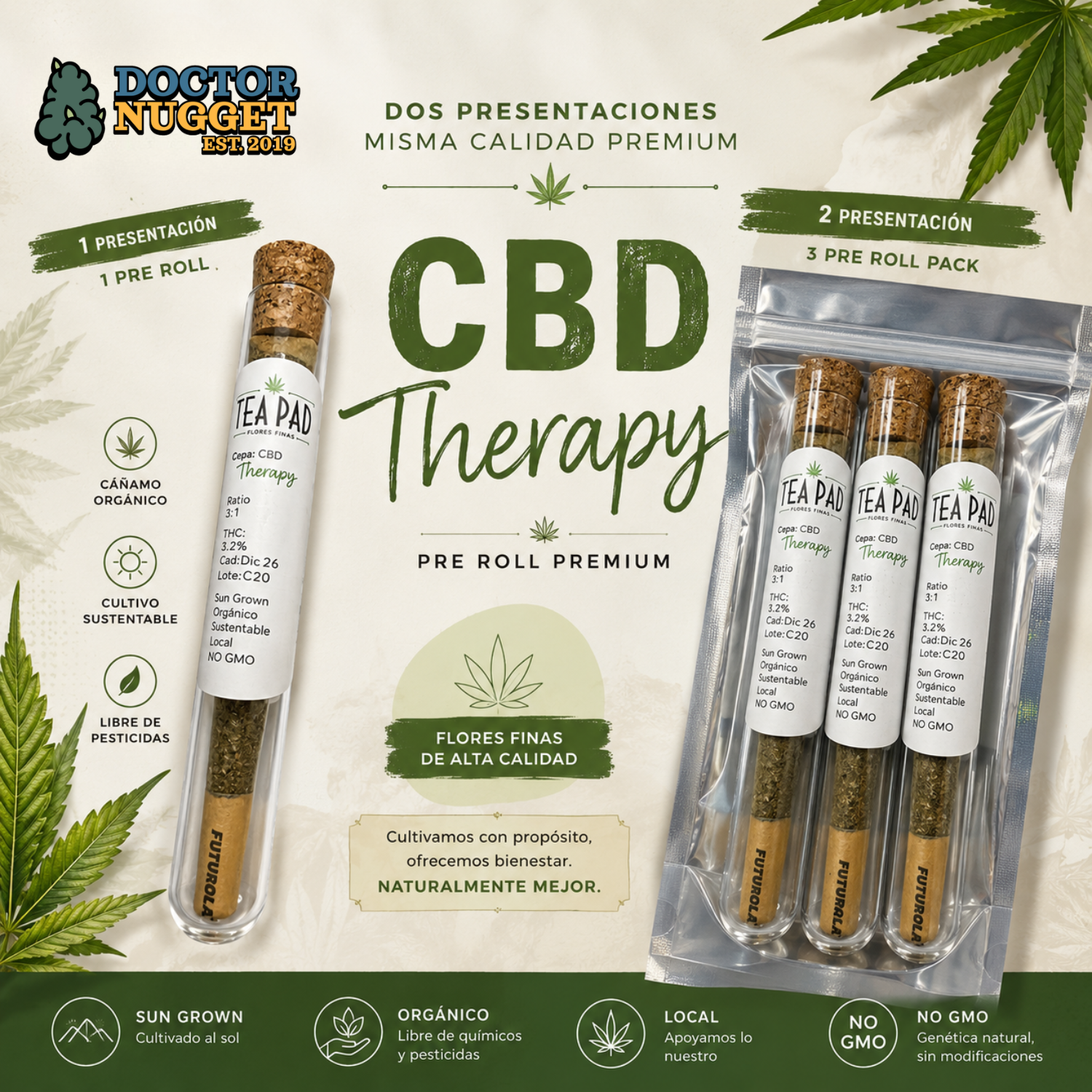Tea Pad CBD Therapy preroll