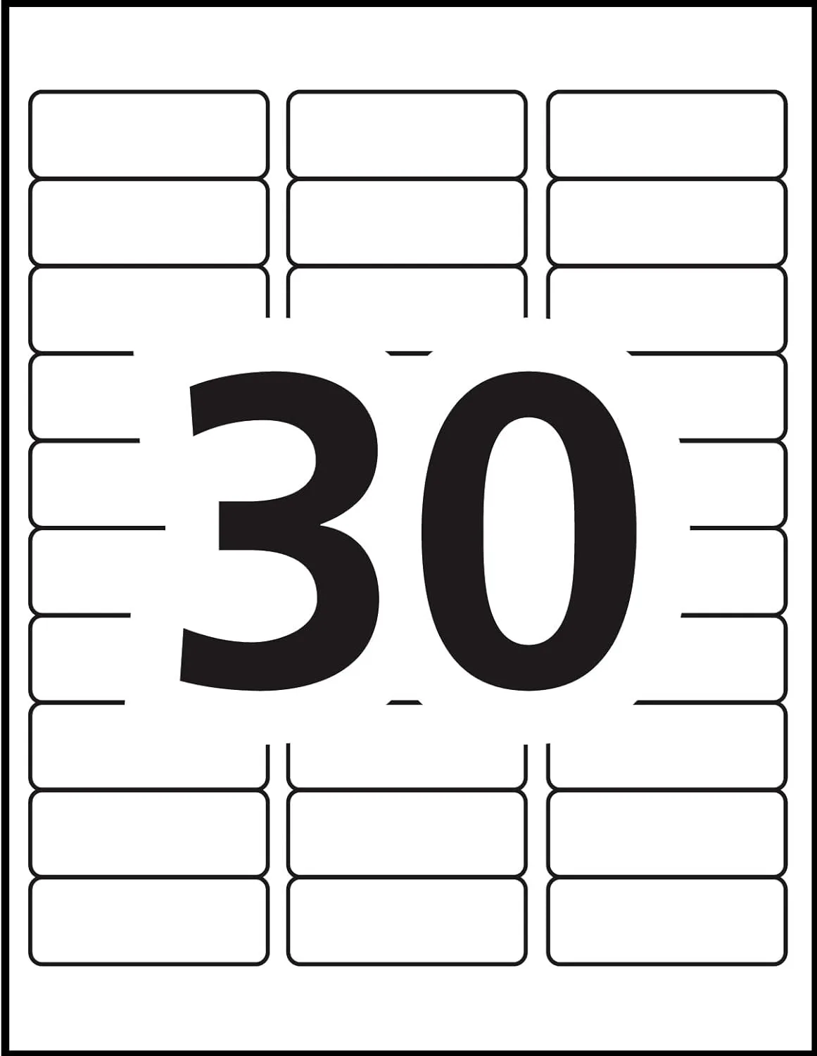 PRES-a-ply Laser Address Labels, 1 x 2-5/8, White, 3000/Box