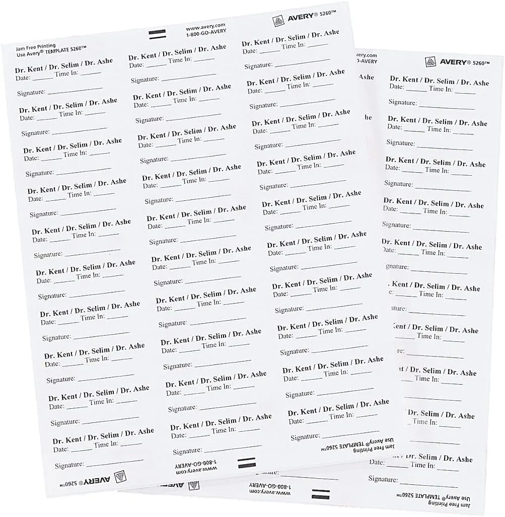 PRES-a-ply Laser Address Labels, 1 x 2-5/8, White, 3000/Box