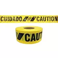 Presco 764-SBR35XY13 3 in x 500 ft. Reinforced Barricade Tape - Yellow, Caution