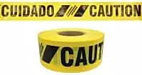 Presco 764-SBR35XY13 3 in x 500 ft. Reinforced Barricade Tape - Yellow, Caution