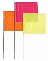 4"X5"X24" Wire Oranglostake Flag