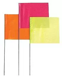 4"X5"X24" WIRE WHITE STAKE FLAG