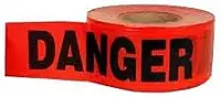 Keson SB3102R21 DANGER DANGER DANGER (3 IN X 1000 FT RED POLY) STANDARD BARRICADE TAPE case of 8