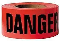 Keson SB3102R21 DANGER DANGER DANGER (3 IN X 1000 FT RED POLY) STANDARD BARRICADE TAPE case of 8
