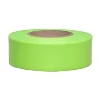 Presco 764-TFLG 1.18 in. x 150 ft.Taffeta Roll Flagging Tape- Lime Glo
