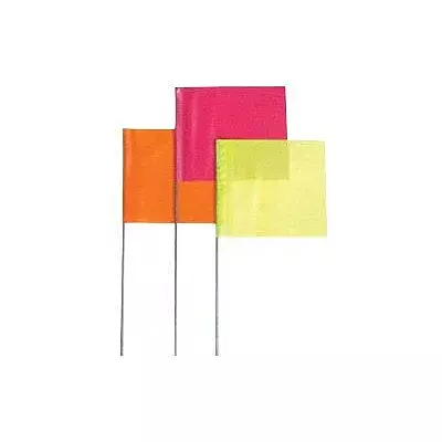 Presco - Stake Flags 2"X3"X18"Wire Red Stakeflag: 764-2318R - 2"x3"x18"wire red stakeflag [Set of 100]