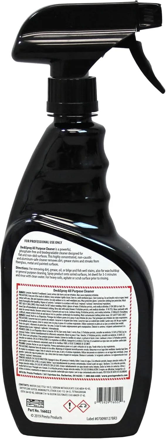 Presta DeckSpray All Purpose Cleaner - 22oz Spray