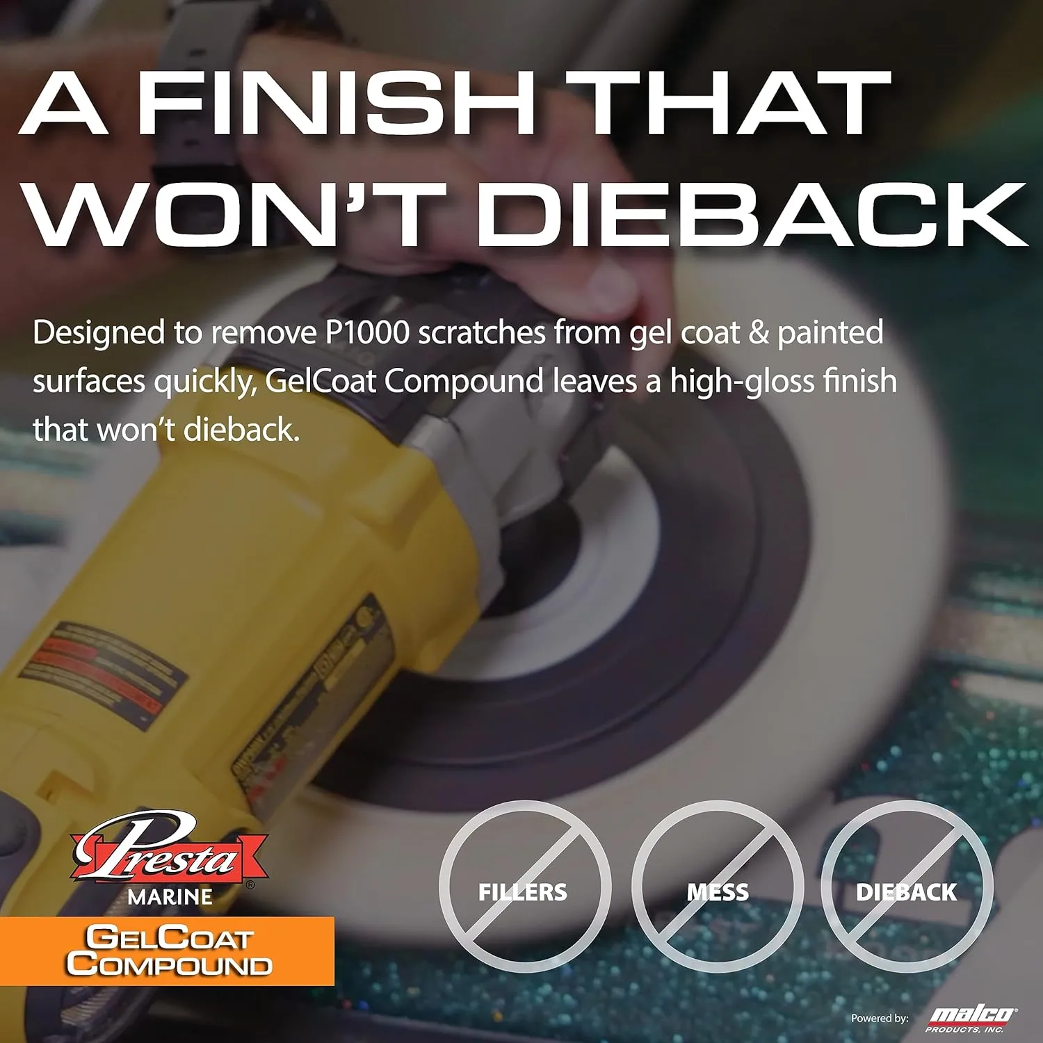 PRESTA Marine Gel Coat Compound - VOC-Compliant Water-Based
