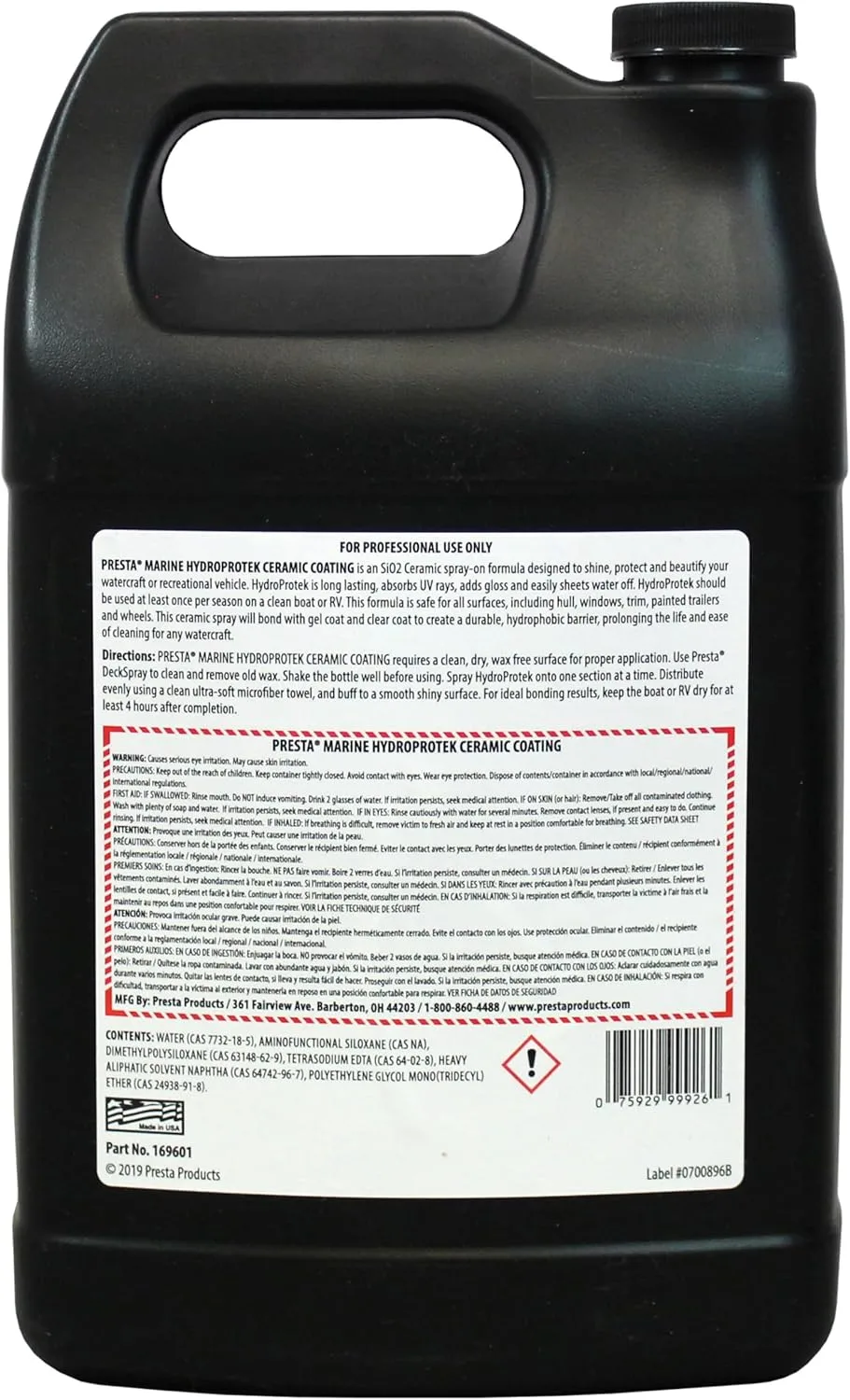 Presta Hydro Protek Ceramic Coating - 1 Gallon (169601)