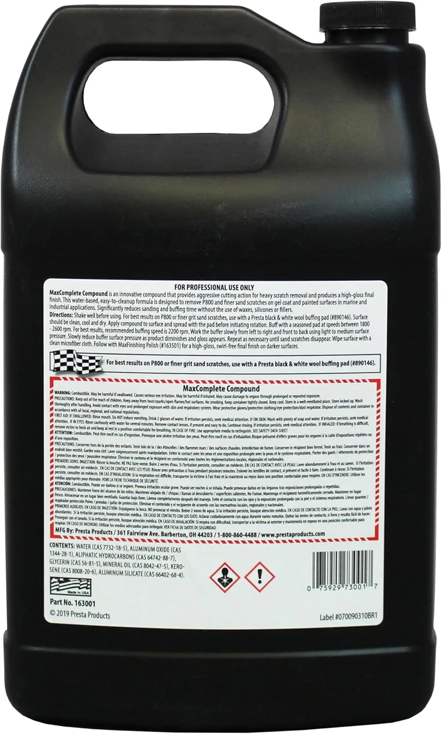 Presta MaxComplete Compound 1 Gallon (163001)