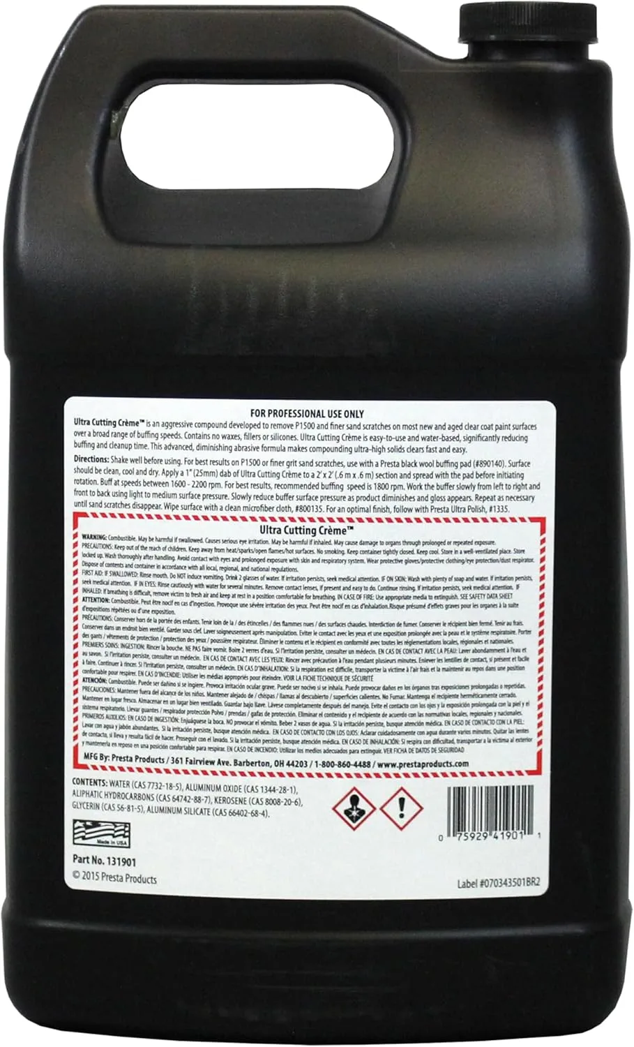Presta Ultra Cutting Creme - 1 Gallon